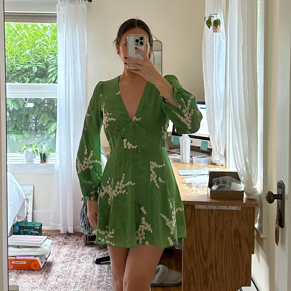 Realisation Par Kate Dress mini long sleeve green size medium